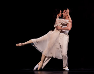 Amy Fote and James Gotesky in Houston Ballet’s production of Madame Butterfly. Photo by Amitava Sarkar.