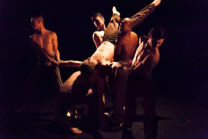 Nicolay Dance Works - 'Sabachthani' - Dat Nguyen, Dene Kiblinger, Cody Miley, Elijah Gibson and Robert Clark.  Photo by Lynn Lane. 