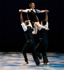 Lisa Wolff, Terrill Mitchell and Christopher Cardenas of The Houston Met in Larry Keigwin’s Air. Photo by Ben Doyle.