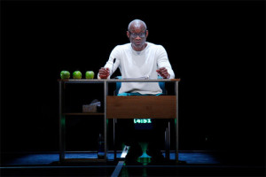 Bill T. Jones of Bill T. Jones/Arnie Zane Dance Company in Story/Time; photo Paul B. Goode.